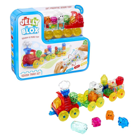 Goliath games jelly blox - zachte trein set - 35dlg.