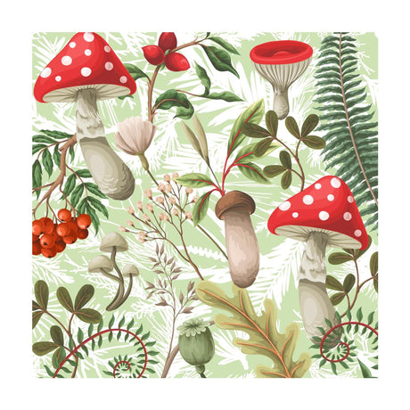 Tovaglioli Duni funghi della foresta 33x33 cm