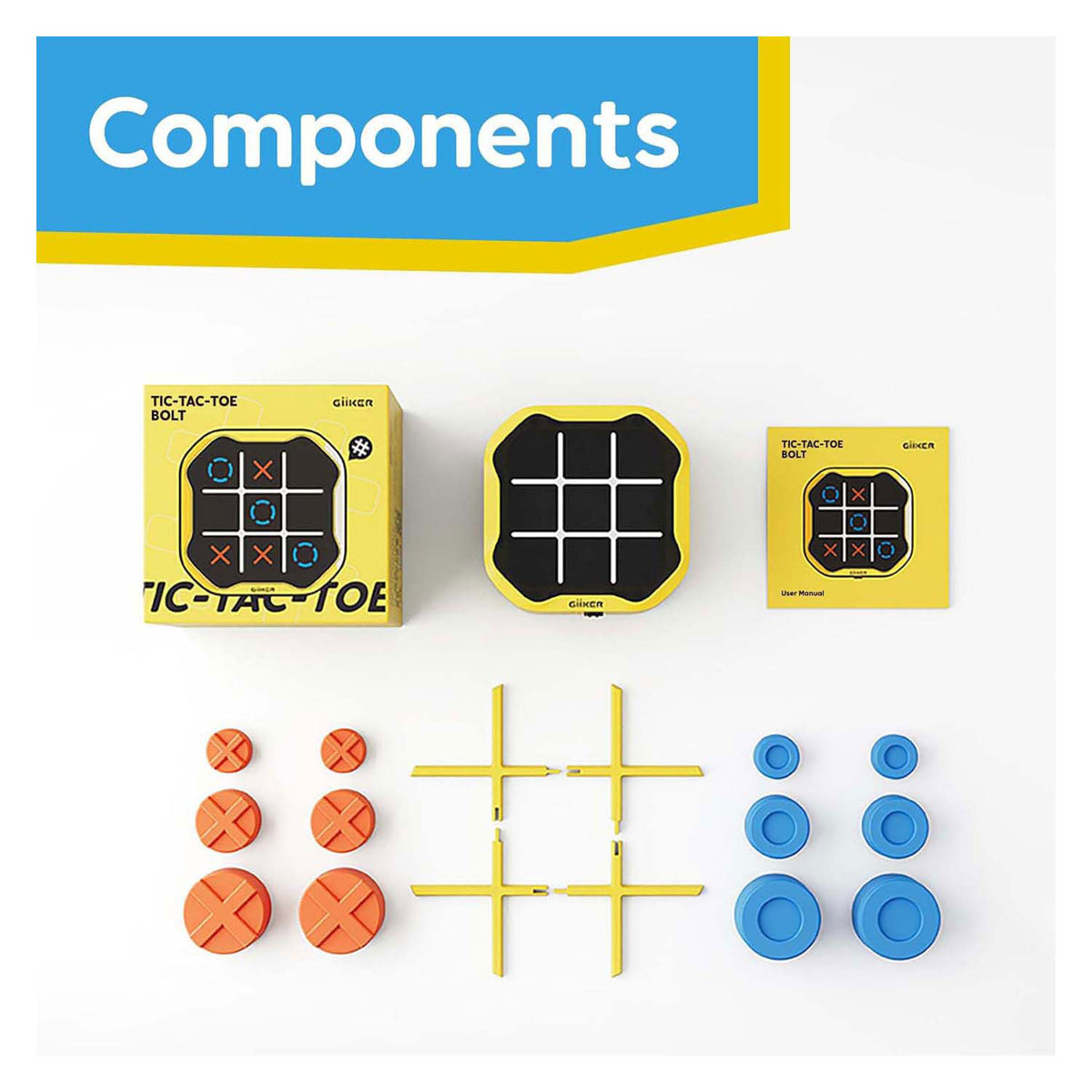 Giiker gioco del bullone tris - giallo