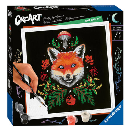 Ravensburger pixie edizione fredda volpe - dipingi con i numeri per adulti