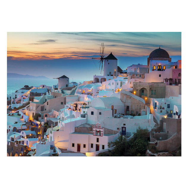 Puzzle Ravensburger Puzzle Serata di Santorini - Paesaggio da 1000 pezzi.