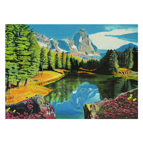 Puzzle Ravensburger Riflessioni delle montagne rocciose - Puzzle - 300 pezzi extra grandi
