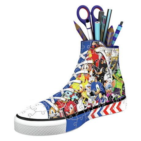 Ravensburger Astuccio puzzle 3D Sonic the hedgehog sneaker 108 pezzi.
