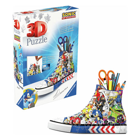 Ravensburger Astuccio puzzle 3D Sonic the hedgehog sneaker 108 pezzi.