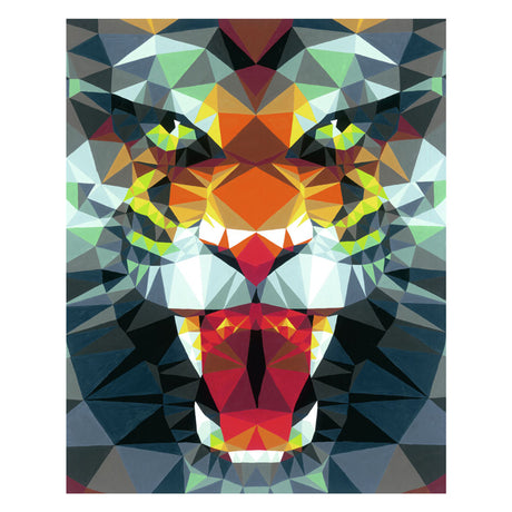 Tigre poligonale Ravensburger: dipingi con i numeri per adulti