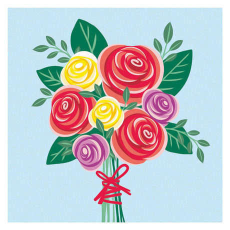 Ravensburger creart dipingi con i numeri - bouquet di rose
