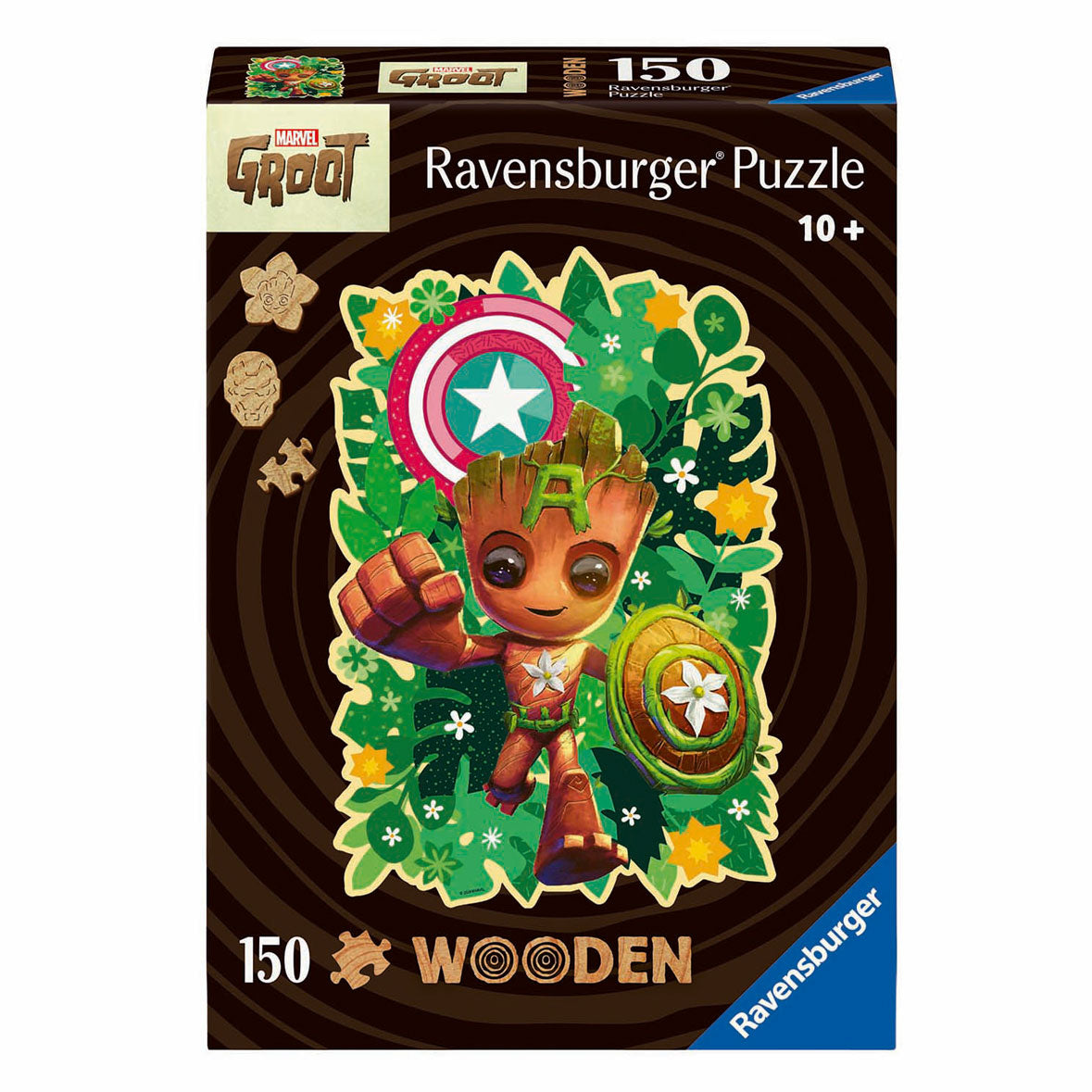 Puzzle in legno Ravensburger Marvel, grande, 150 pezzi.