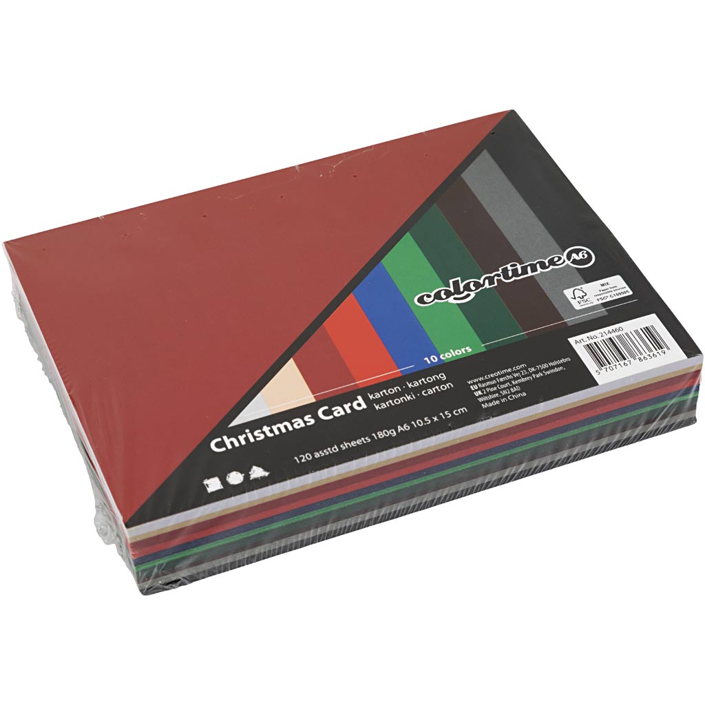 Colortime https: www.cchobby.nl christmas-cardboard-a6-sheet-105x148-mm-180-gr-diverse-colors-120-div-vellen-1-doos