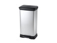 Curver decobin 50l rettangolare argento nero