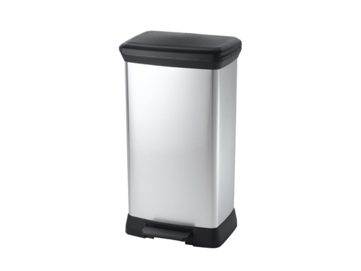 Curver decobin 50l rettangolare argento nero
