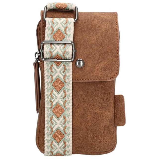 Borsa per cellulare Beagles Malaga marrone 20 cm x 11 cm x 2 cm