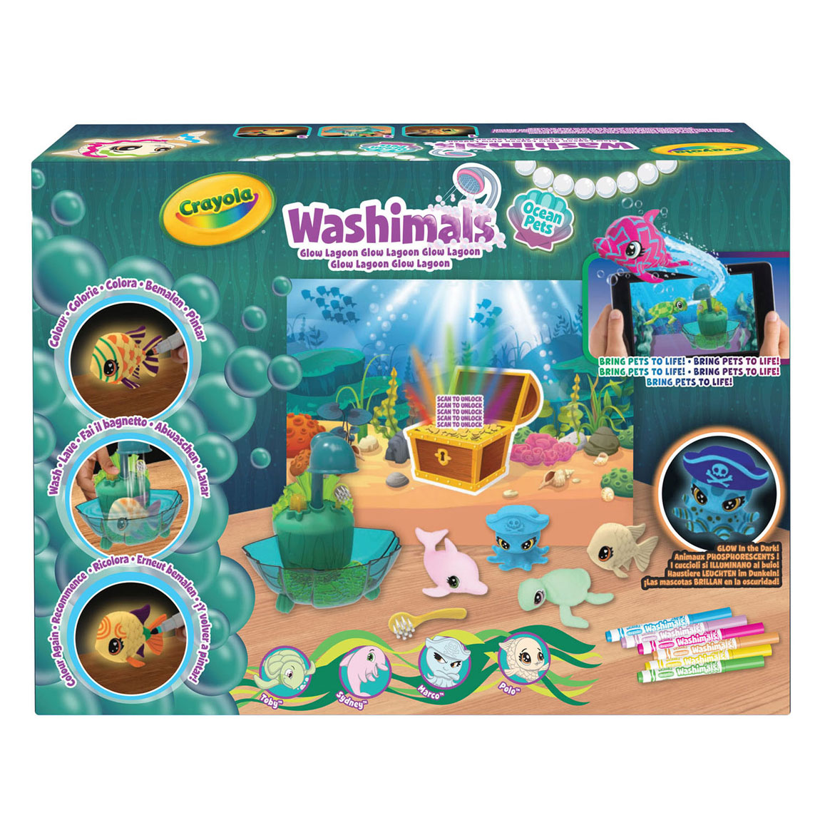 Set da gioco Goliath Games Crayola Washimals Ocean Glow Lagoon