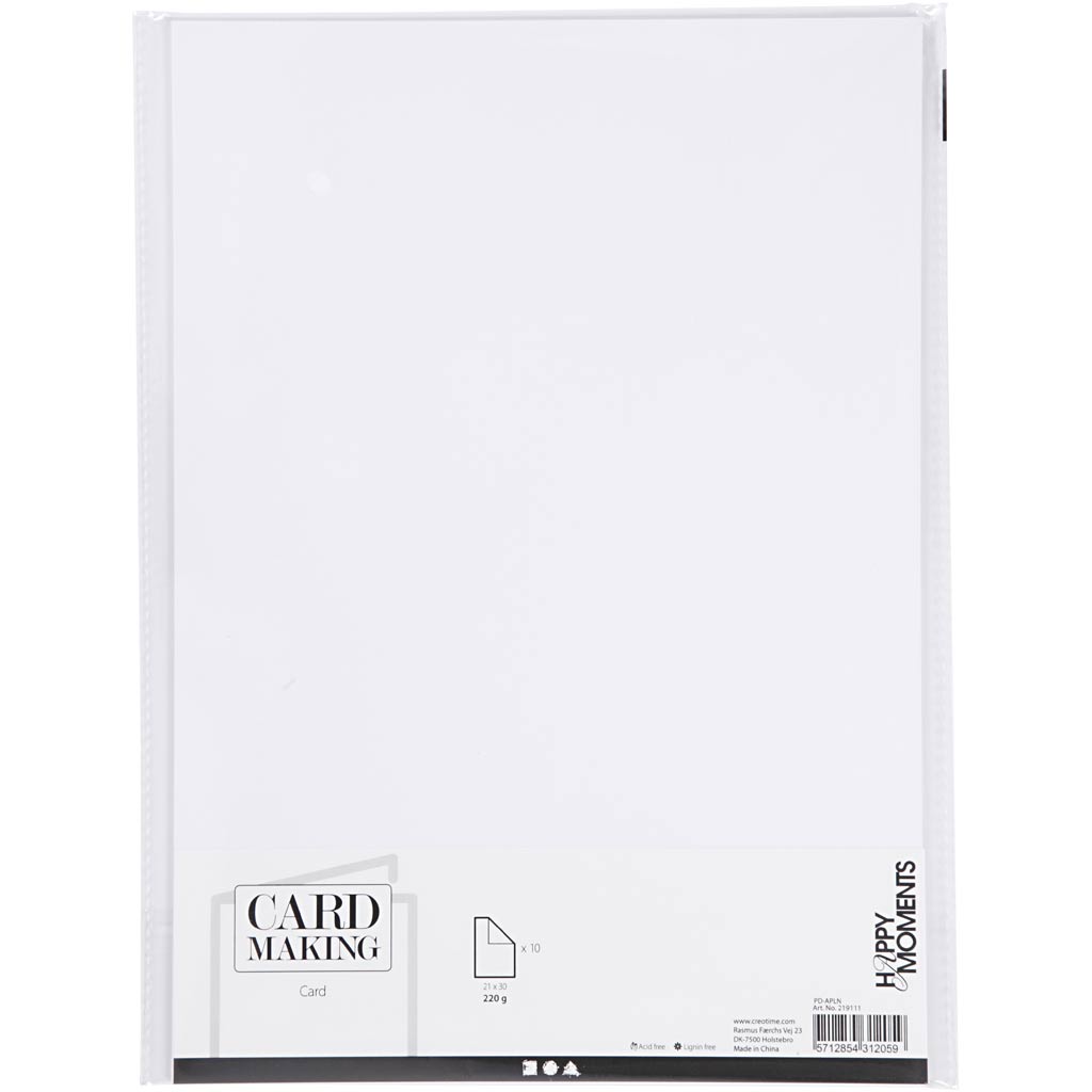 Creative Company Cardboard White A4 220G, 10st.