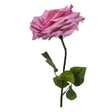 Decoris fiore artificiale rosa su stelo in poliestere 53 cm