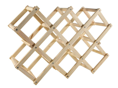 Svenska living portabottiglie pieghevole in legno per 10 bottiglie 45x31x12,5 cm