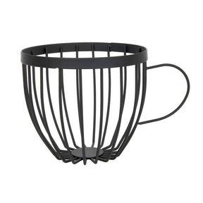 Portatazzina da caffè in filo metallico ø15x12,8cm