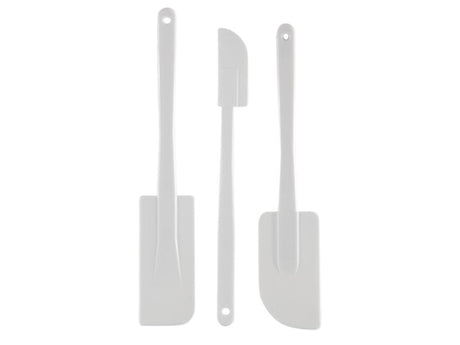 Set di 3 raschietti per utensili da cucina su cartoncino