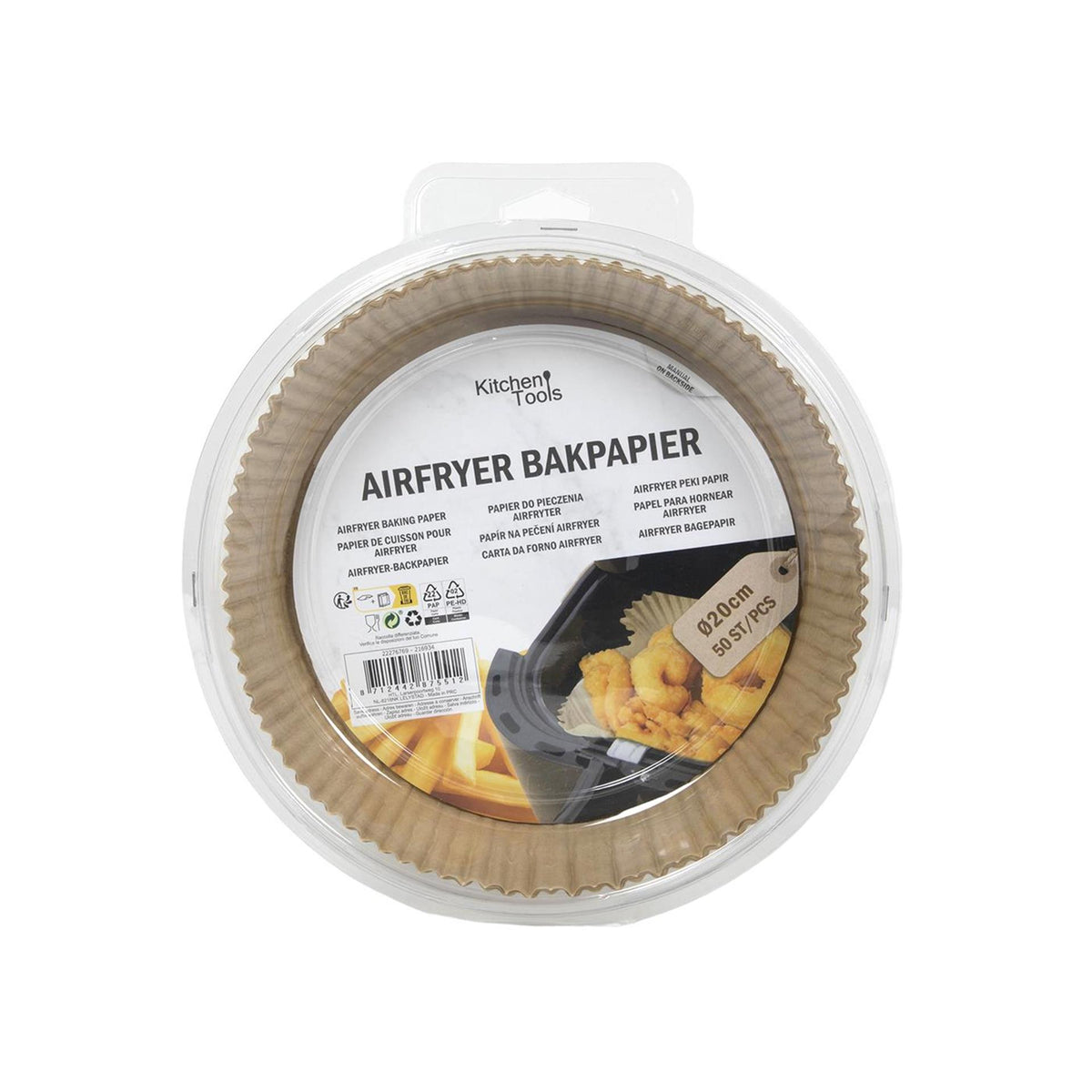 Utensili da cucina friggitrice ad aria carta da forno rotonda 20 cm 50 fogli