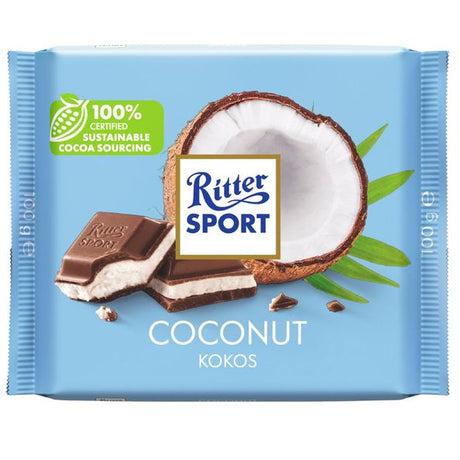 Cioccolato al latte Ritter Sport con ripieno di cocco (12x 100 gr)