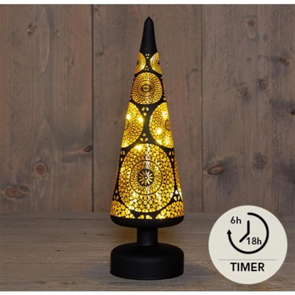 Albero di Natale a LED in vetro Marrakech della collezione Anna 9x30 cm