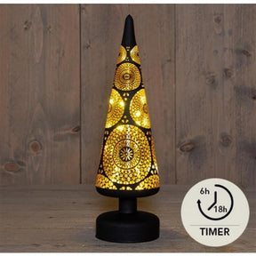 Albero di Natale a LED in vetro Marrakech della collezione Anna 9x30 cm