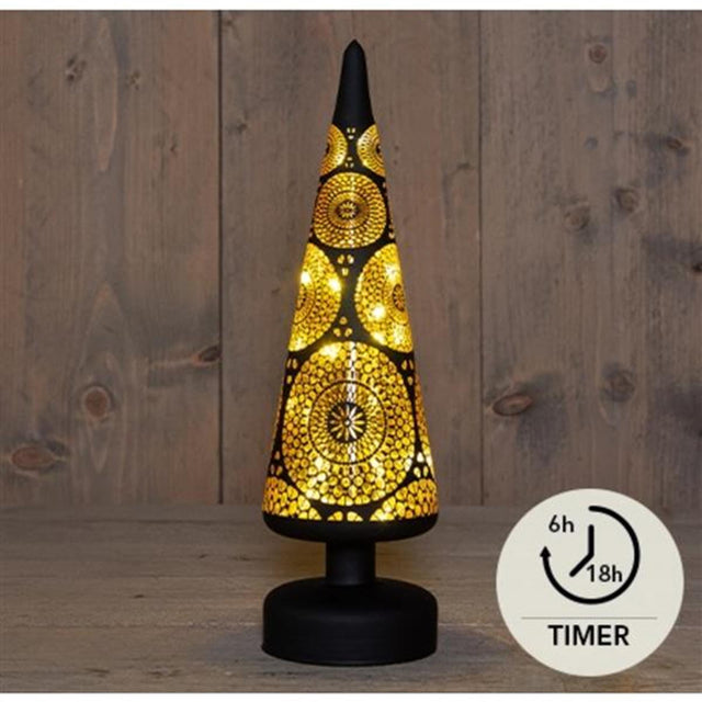 Albero di Natale a LED in vetro Marrakech della collezione Anna 9x30 cm