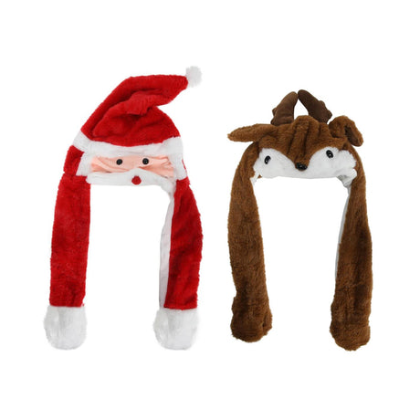 Svenska living Cappello da Babbo Natale renna Babbo Natale in movimento 64 75x30cm 2 assortiti