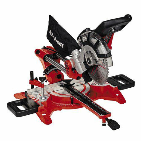 Troncatrice radiale elettrica Einhell tc-sm 2131 2 dual - 1800w - ø210 mm - testa della sega inclinabile a sinistra e destra - con laser - incl. Lama per sega da 48 denti