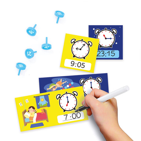 Orologio didattico Quercetti primo orologio junior in cartone 51 pezzi