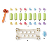 Quercetti play eco+ hammer bench peggy (34 pezzi)