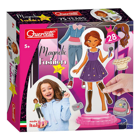 Quercetti bambola magnetica da vestire Laura - 28 pz.