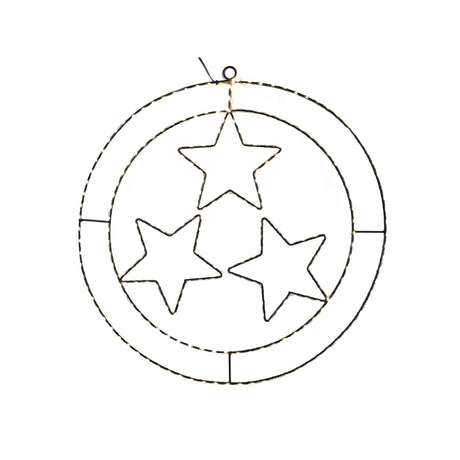 Svenska living led ciondolo natalizio anello stelle nero 50cm 245goldled 24flash ip44 5m