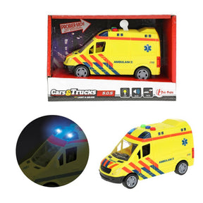 Toi-toys ambulanza - macchinina - frizione - luce e suono - giocattoli