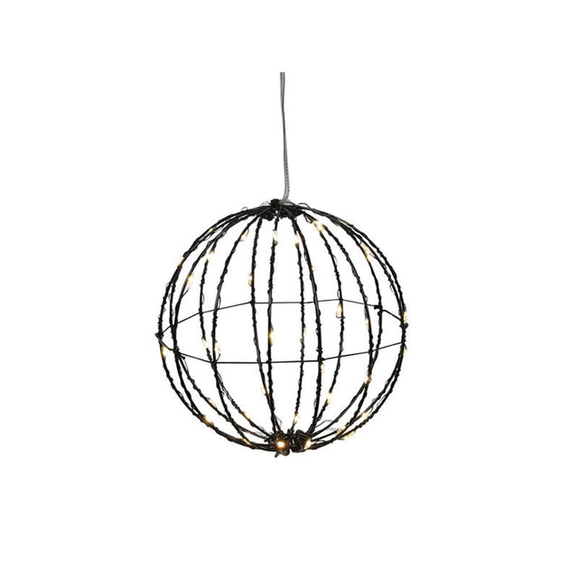 Svenska living ball nero 15 cm 40 LED timer a batteria