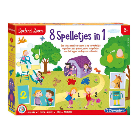 Clementoni imparare giocando - 8 giochi in 1 - giocattoli educativi - giochi per bambini piccoli - 3-5 anni