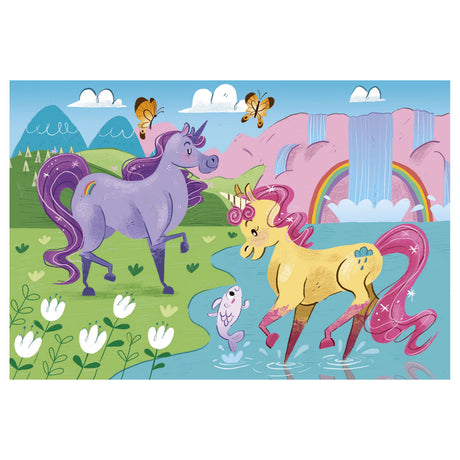 Clementoni puzzle brillante unicorno, 2x20pz.