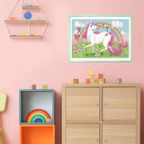 Clementoni - puzzle - 104 pezzi - credo negli unicorni brillanti - puzzle per bambini - supercolor