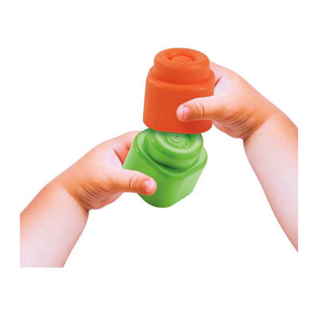 Clementoni soft clemmy - percorso sensoriale - giochi sensoriali - tappeto gioco - blocchi bebè e tappetino gioco - con blocchi impilabili in morbida schiuma - 6 - 36 mesi