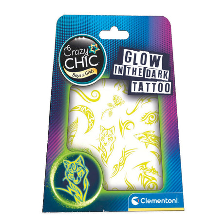 Clementoni Crazy Chic - Tatuaggi urbani Glow In the Dark