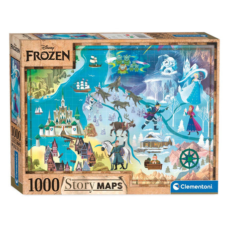 Clementoni Map World Puzzle Disney Frozen, 1000st.
