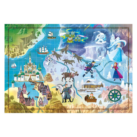 Clementoni Map World Puzzle Disney Frozen, 1000st.