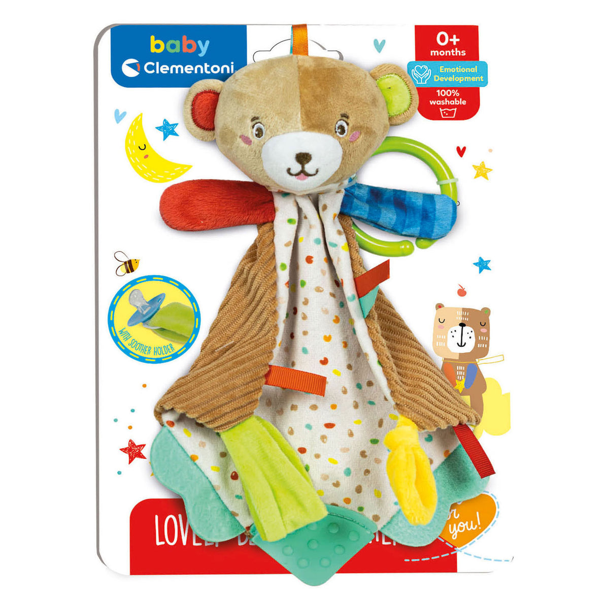 Clementoni baby - orsetto di peluche a sonagli