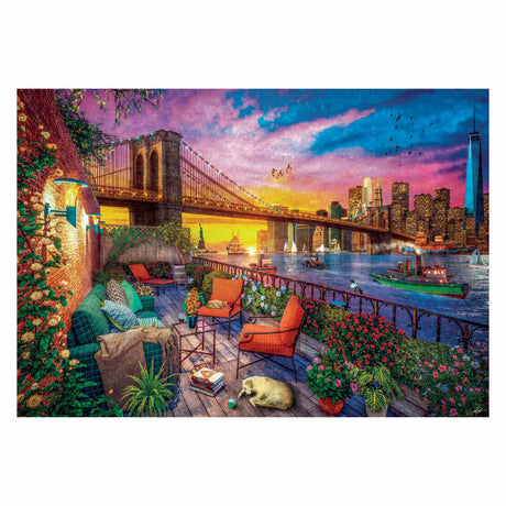 Clementoni puzzle manhattan balcone tramonto, 3000pz.