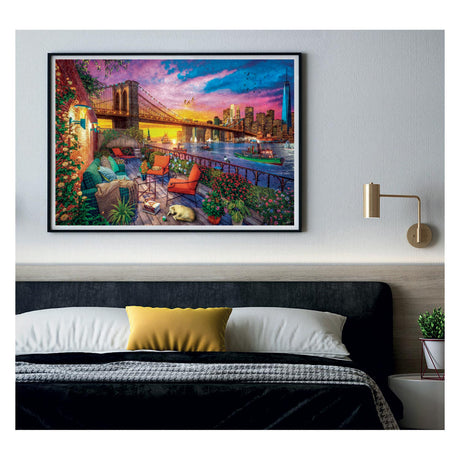 Clementoni puzzle manhattan balcone tramonto, 3000pz.