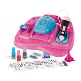Clementoni Crazy Chic - Nail Studio per bambini - Smalti per bambini con adesivi, glitter e asciuga unghie - dai 6 anni