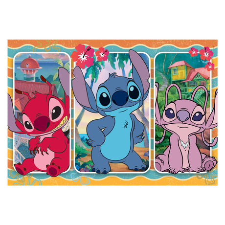 Puzzle clementoni puzzle Super Color Maxi Disney Stitch, 24 °.