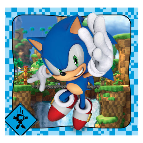 Clementoni - puzzle - 3x48 pezzi - sonic the hedgehog - puzzle per bambini - da 5 anni