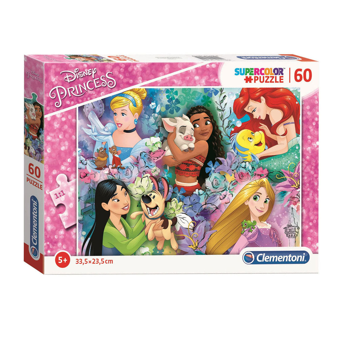 Puzzle Clementoni super colorato Disney Princess II, 60 pz.