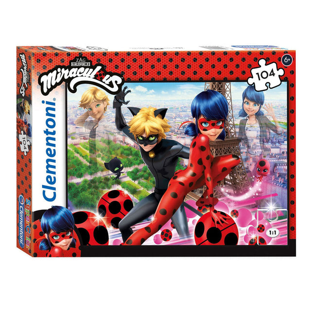 Clementoni puzzle puzzle super color miracoloso coccinella, 104st.