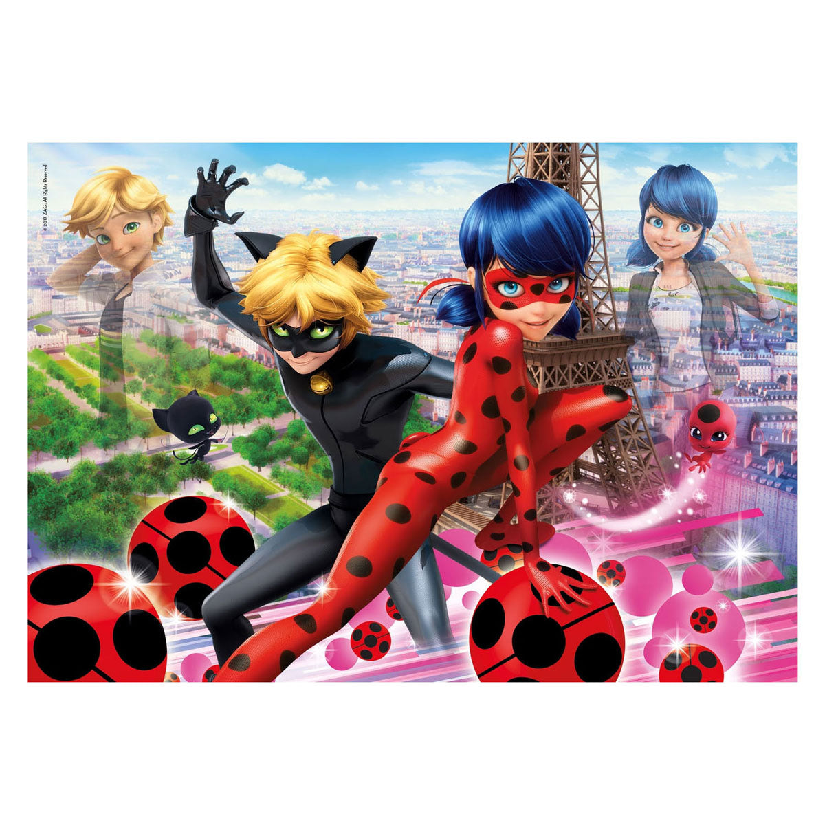 Clementoni puzzle puzzle super color miracoloso coccinella, 104st.